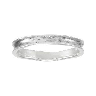Silpada Stellar Stable' Stacking Ring In Hammered Sterling Silver In Metallic