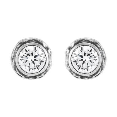 Silpada Sun Halo' Sterling Silver White Cubic Zirconia Stud Earrings