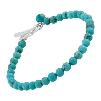 Silpada Sunlight' Sterling Silver Natural Teal Turquoise Bracelet, 7.25" In Blue