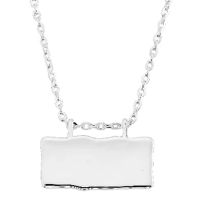 Silpada Tag! Youâ€™re It' Pendant Necklace In Sterling Silver, 14" + 2" + 2" In Gray