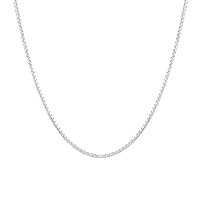 Silpada The Basic' Sterling Silver Box Chain Necklace, 16" + 2" In White