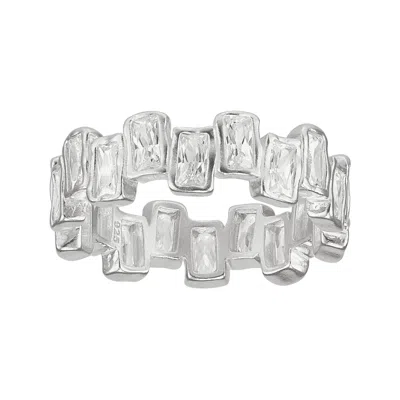 Silpada The Little Things' Cubic Zirconia Ring In Sterling Silver In White