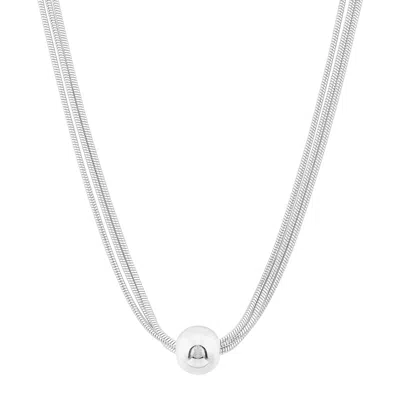 Silpada Thoreau' Multi-strand Bead Necklace In Sterling Silver, 18" + 2" In White