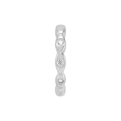 Silpada Thoughtful' Sterling Silver White Cubic Zirconia Ear Cuff