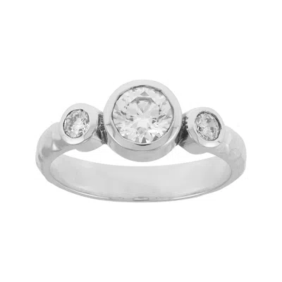 Silpada Threefold' Sterling Silver White Cubic Zirconia Ring