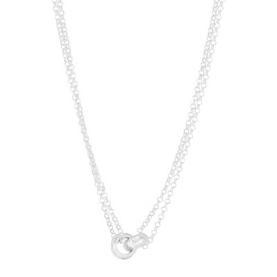 Silpada Tied Together' Sterling Silver Chain Necklace, 16" + 2" In White