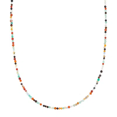 Silpada To Aspire' Sterling Silver Agate Bead Necklace, 17" + 2" In Multi