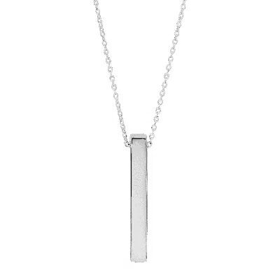 Silpada Unscripted' 1.5" Vertical Bar Necklace In Sterling Silver, 14" + 2" + 2" In Metallic