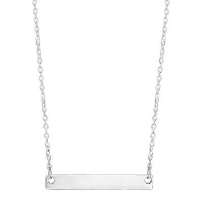 Silpada Unwritten' 1.5" Horizontal Bar Pendant In Sterling Silver, 18"