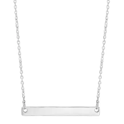 Silpada Unwritten' 1.5" Horizontal Bar Pendant In Sterling Silver, 18"