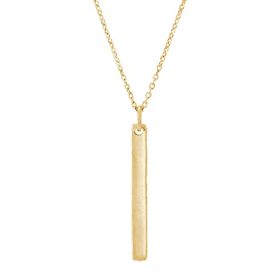 Silpada Unwritten' 1.5" Vertical Bar Pendant In Sterling Silver, 18" In Gold