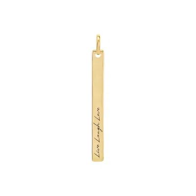 Silpada Unwritten' Vertical Bar Charm In Gold-plated Sterling Silver, 1.5 In Gray