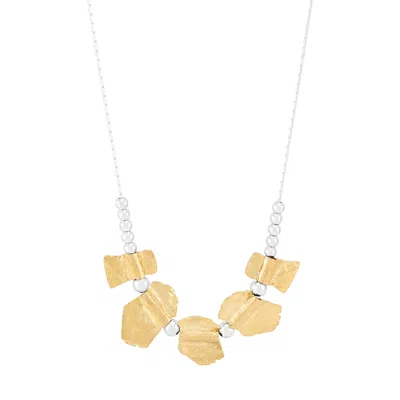 Silpada Warmth' Sterling Silver And Brass Hematite Necklace, 18" + 2"