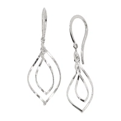 Silpada Water Drop' Twisted Drop Earrings In Sterling Silver In Transparent