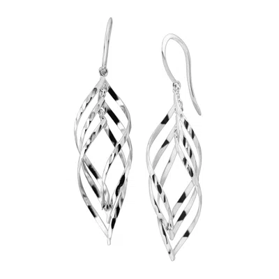 Silpada Whirlwind' Sterling Silver Twisted Drop Earrings In Metallic