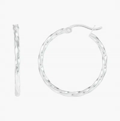 Silpada Women's Endless Twist Hoop Earrings In Silver In Metallic