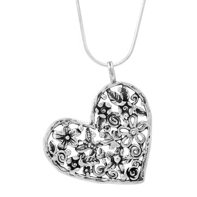 Silpada Xoxo' Sterling Silver Pendant Necklace, 24" In White