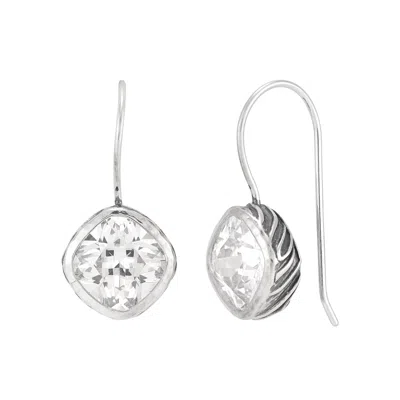 Silpada You're My Rock' Sterling Silver Cubic Zirconia Drop Earrings In White
