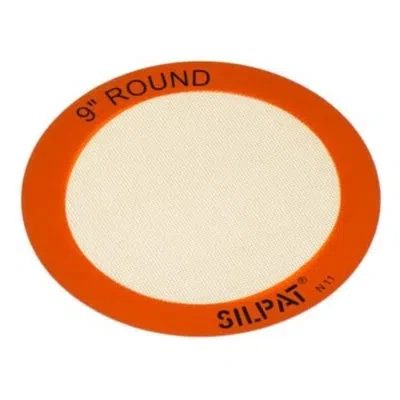 Silpat Ah222-01 The Original Round Cake Liner Non-stick Silicone 9" Baking Mat In Orange