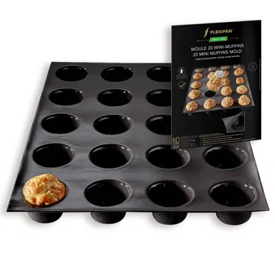 Silpat Flexipan 20 Mini Muffins Premium Silicone Baking Pan In Black