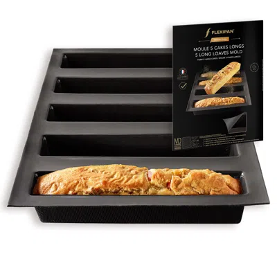 Silpat Flexipan 5 Long Loaves Premium Silicone Baking Pan In Black