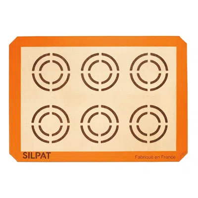Silpat Large Perfect Cookie Non-stick Silicone Baking Mat, 11-5/8" X 16-1/2" In Orange