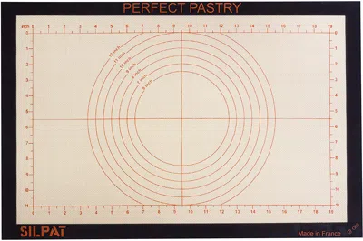 Silpat Perfect Pastry Non-stick Silicone Countertop Workstation Mat, 15-1/8" X 23" In Black