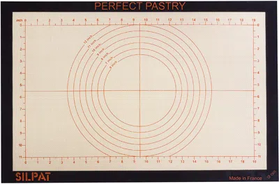 Silpat Perfect Pastry Non-stick Silicone Countertop Workstation Mat, 15-1/8" X 23" In Orange