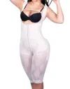 Siluets High Waist Thigh Slimmer - Colombian Shapewear For Tummy Control & Butt Lifting In Beige In White
