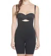 Siluets Mid-thigh Full Body Shaper For Women - Adjustable Straps And Firm Compression In Black In Black