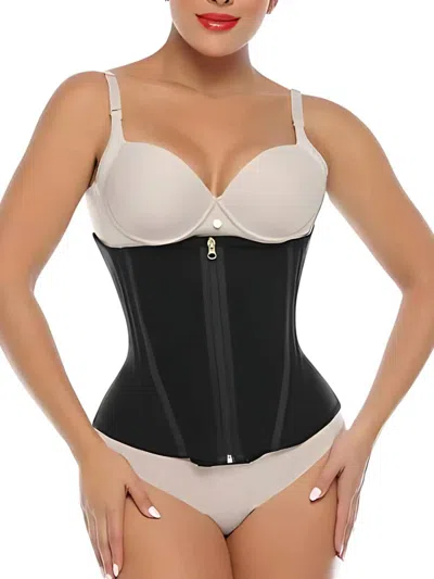 Siluets Perfect Silhouette - Women's Waist Trainer, Body Shaping Corset In Black
