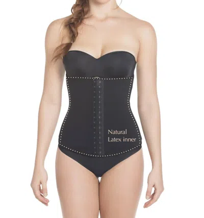 Siluets Slimming Braless Classic Panty Body Shaper With Latex In Black