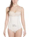 Siluets Slimming Braless Classic Panty Body Shaper With Latex In Beige In Neutral