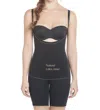 Siluets Slimming Braless Classic Panty Body Shaper With Latex In Black In Black