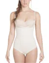 Siluets Ultimate Body Shaping Bodysuit In Beige In White