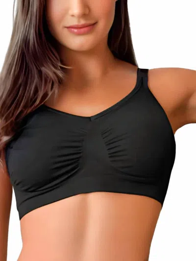 Siluets Ultra-comfort Seamless Wireless Bra With 4-way Stretch And Cool-feeling Fabric In Black