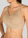 Siluets Ultra-comfort Seamless Wireless Bra With 4-way Stretch And Cool-feeling Fabric In Nude In Brown