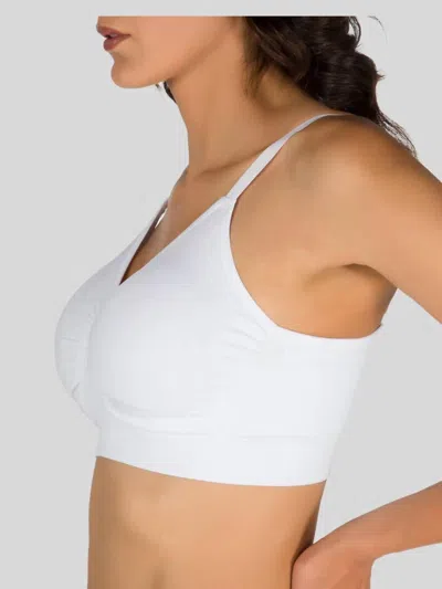 Siluets Ultra-comfort Seamless Wireless Bra With 4-way Stretch And Cool-feeling Fabric In White