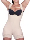 Siluets Women's Bodysuit Slimming Shaper With Latex - Full Body Control & Everyday Comfort In Beige In Neutral