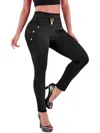 Siluets Women's High-waisted Shapewear Dress Pants With Powernet And Butt Lift In Black In Black