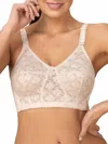 Siluets Women's Lace No Hoop Bra With Full Coverage And Perfect Fit Wireless Support For Ultimate Comfort In In White