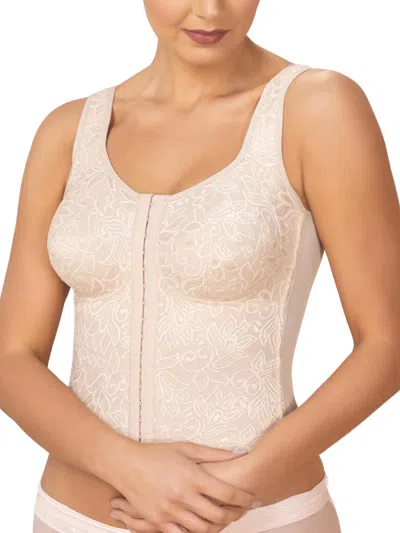 Siluets Women's Longline Posture Corrector Bra With Padded Straps In Beige In Sand