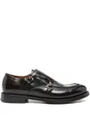 Silvano Sassetti Double-buckle Leather Shoes In Black