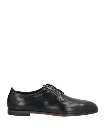 Silvano Sassetti Man Lace-up Shoes Black Size 12 Leather