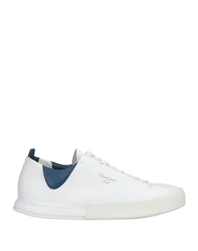 Silvano Sassetti Man Sneakers White Size 9 Leather
