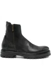 Silvano Sassetti Textured Ankle Boots In Black