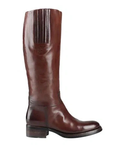 Silvano Sassetti Woman Boot Dark Brown Size 7.5 Leather