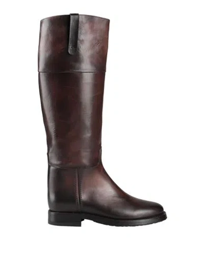 Silvano Sassetti Woman Boot Dark Brown Size 8 Leather