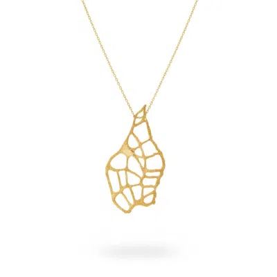 Silver & Elegant Co. Women's Abstract Sculptural Gold Vermeil Pendant Necklace