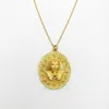 Silver & Elegant Co. Women's Gold The Pharaoh Medallion Necklace In Orange